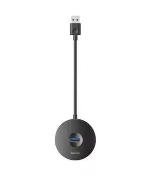Перехідник HUB Baseus Round Box USB to USB 3.0 + 3USB 2.0 (CAHUB-F) Чорний