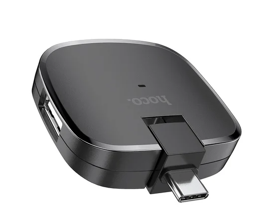 Переходник HUB Hoco HB11 Type-C to 3 USB Черный
