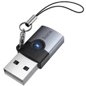 Перехідник Hoco UA46B USB Male to Type-C Female USB3.0 Metal gray
