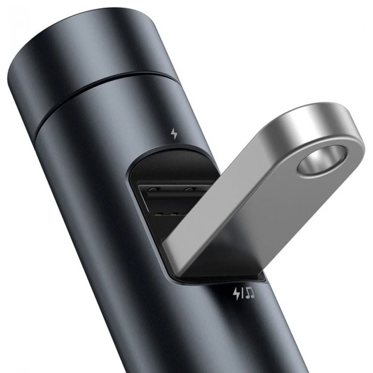 АЗУ FM модулятор Baseus Energy Column Темно-серый