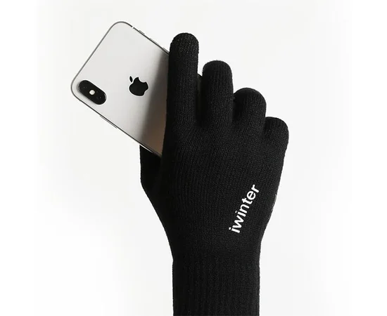 Рукавички сенсорні iWinter (нескользящие) Чорний