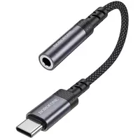 Переходник Borofone BV24 Graceful Type-C to 3.5mm Metal grey