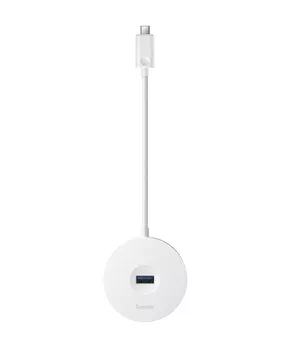 Перехідник HUB Baseus Round Box Type-C to USB 3.0 + 3USB 2.0 (CAHUB-G) Білий