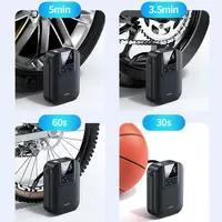 Портативный автокомпрессор для шин Usams US-ZB215 Mini Car 5000 mAh Черный