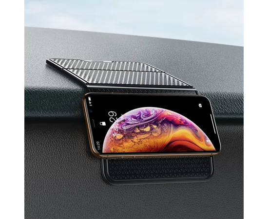 Тримач в машину для телефону (антислизький) Baseus Folding Bracket Чорний