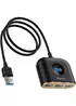 Переходник HUB Baseus Square round 4-in-1 UBS3.0 1m (CAHUB-AY) Black