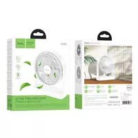 Настільний вентилятор Hoco HX65 ultra-thin desktop fan 2000 mAh White