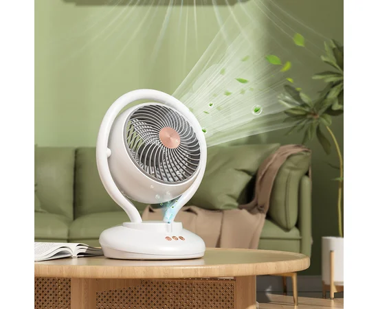 Настольный вентилятор F12 с отрицательной ионизацией 6000mAh White
