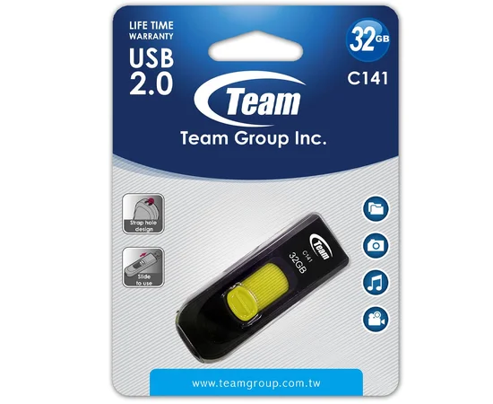 Флеш накопичувач Team 32GB C141 USB 2.0 Жовтий