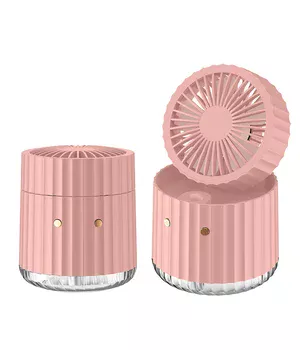 Настольный вентилятор Rapid Cooling 3in1 с водяным охлаждением и подсветкой 1200 mAh Pink Настольный вентилятор Rapid Cooling 3in1 с водяным охлаждением и подсветкой 1200 mAh Pink