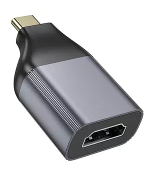 Перехідник Hoco UA33 Type-C to HDTV Metal grey
