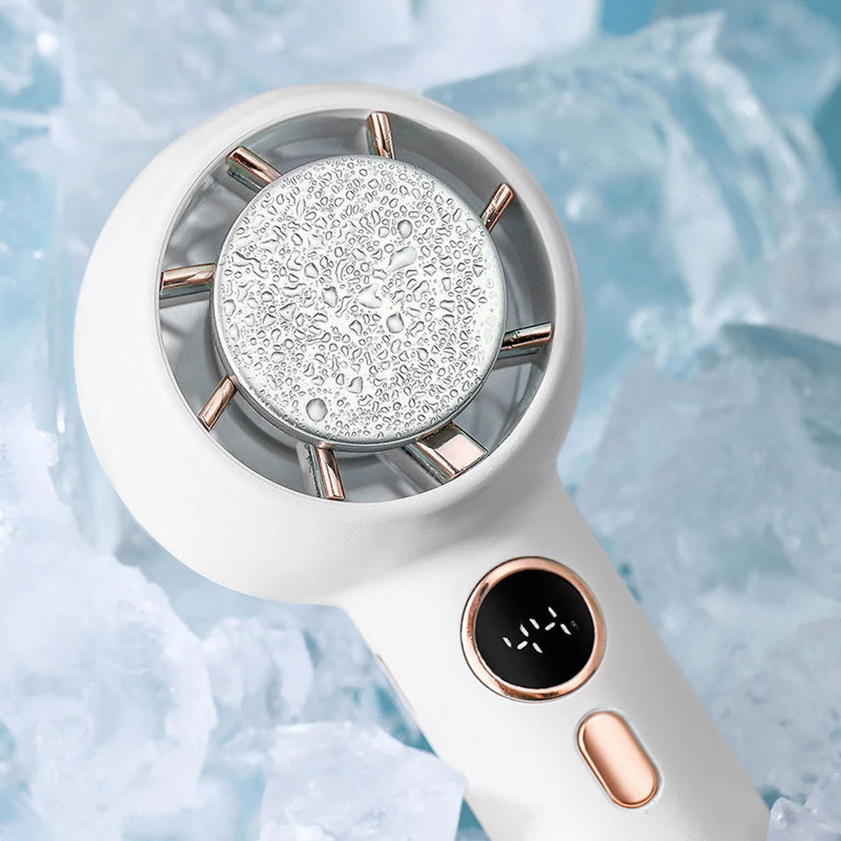 Портативный вентилятор YL007 with Display с подставкой для телефона 2000mAh White