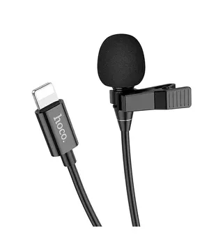 Микрофон петличный Hoco L14 Lightning Black