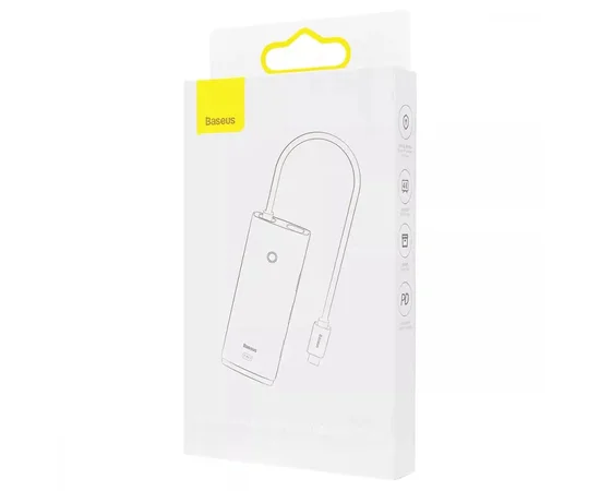 Переходник HUB Baseus Lite Series 5in1 (Type-C to HDMI + 3xUSB 3.0 + PD) (WKQX04) Черный