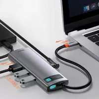 Переходник HUB Baseus Metal Gleam Series 7-in-1 Multifunctional (WKWG020113) Серый