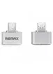 Перехідник Remax RA-OTG USB to microUSB Срібний