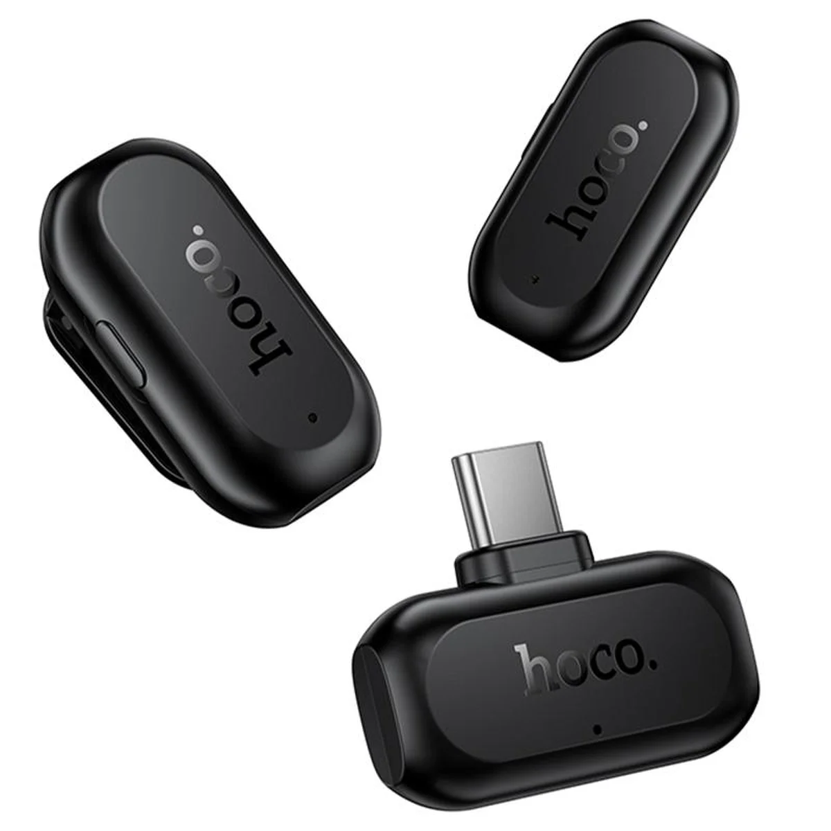 Петличний бездротовий мікрофон Hoco L26 Dual-mic Smart AI (Type-C) Black