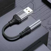 Перехідник Hoco LS36 Fresh USB to 3,5 AUX Black