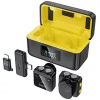 Петличний бездротовий мікрофон Hoco L17 Dual-mic magnetic (Lightning/Type-C) Black