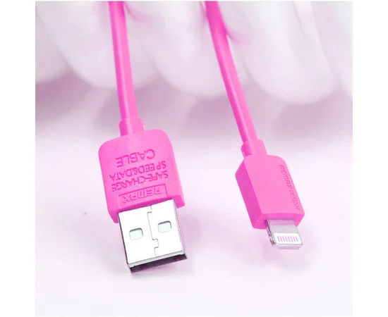 Lightning USB кабель "Remax Light Speed" 1m розовый для iPhone/iPod/iPad