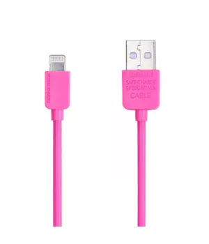 Lightning USB кабель "Remax Light Speed" 1m рожевий для iPhone / iPod / iPad