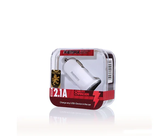 Автомобильная зарядка REMAX 2.1A белая