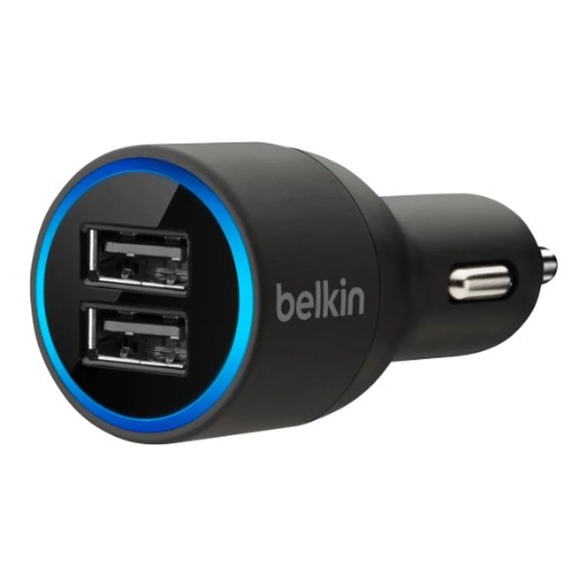 Автомобільна зарядка АЗУ "Belkin" 2A чорна на 2 USB порту