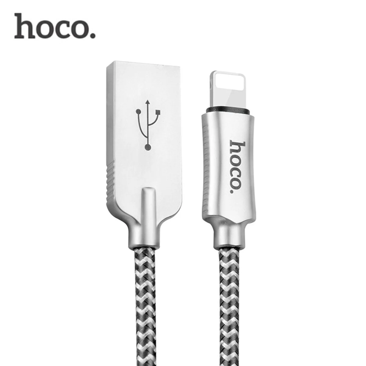 Lightning USB кабель "Hoco" U10 черный 1.2m для iPhone/iPod/iPad
