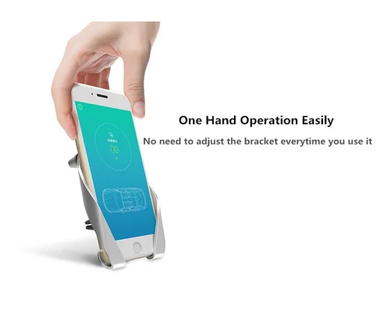 Автомобильный держатель "Car Vent Mount" серебряный