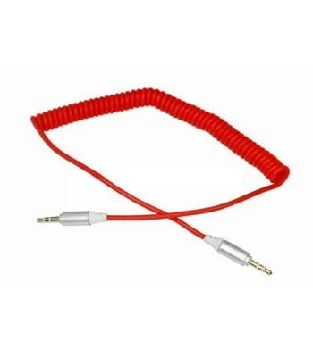 AUX кабель-пружина 3.5mm "Remax" 1m красный