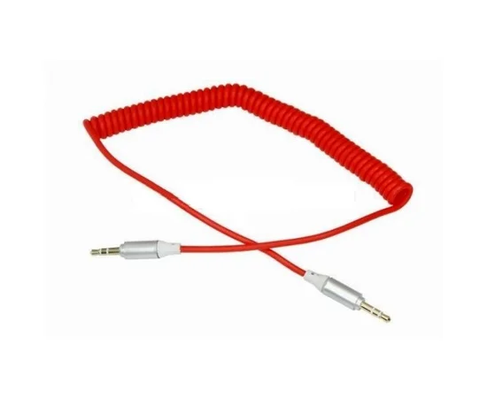 AUX кабель-пружина 3.5mm "Remax" 1m красный