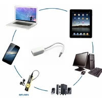 Кабель-переходник Jack 3.5 M/2 F белый