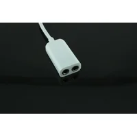 Кабель-переходник Jack 3.5 M/2 F белый