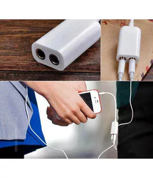 Кабель-переходник Jack 3.5 M/2 F белый Кабель-переходник Jack 3.5 M/2 F белый