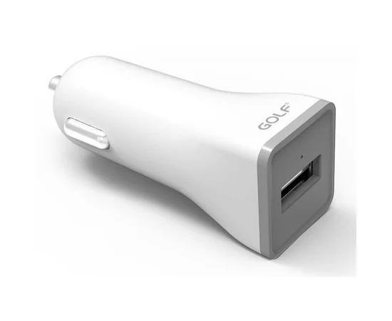 Автомобильная зарядка АЗУ "GOLF" 1A белая