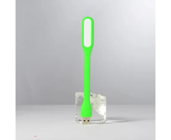 Гибкий фонарик LED USB зеленый