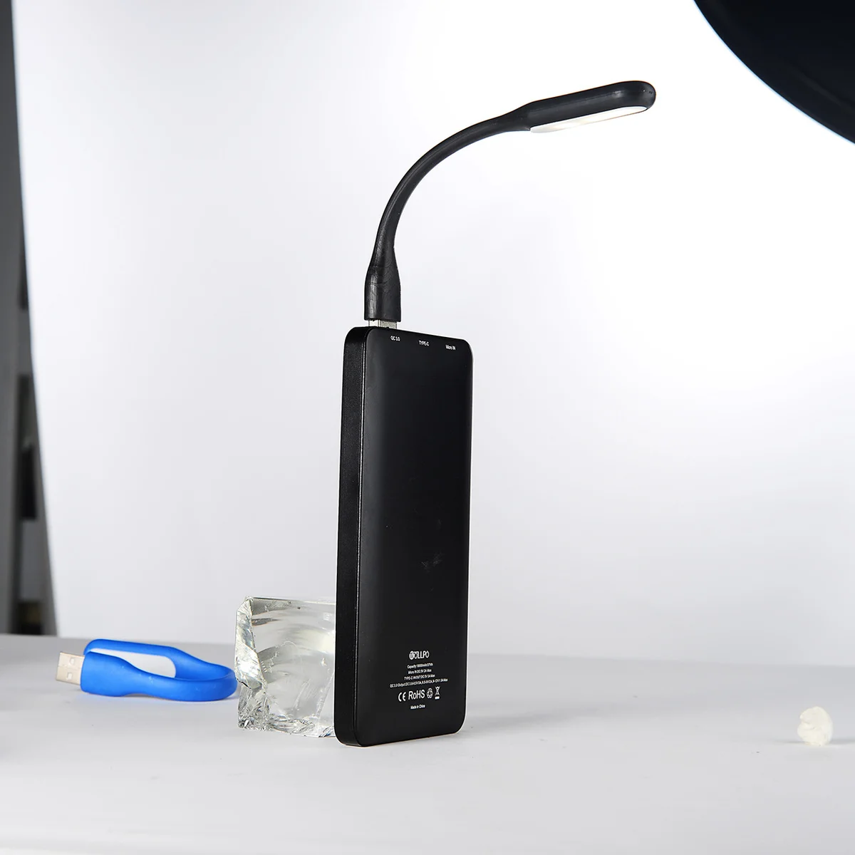 Гнучкий ліхтарик LED USB чорний