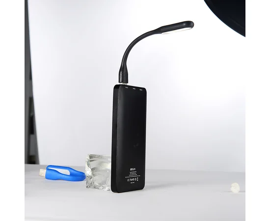 Гибкий фонарик LED USB черный