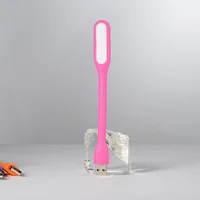 Гибкий фонарик LED USB розовый