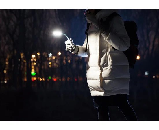 Гнучкий ліхтарик LED USB рожевий