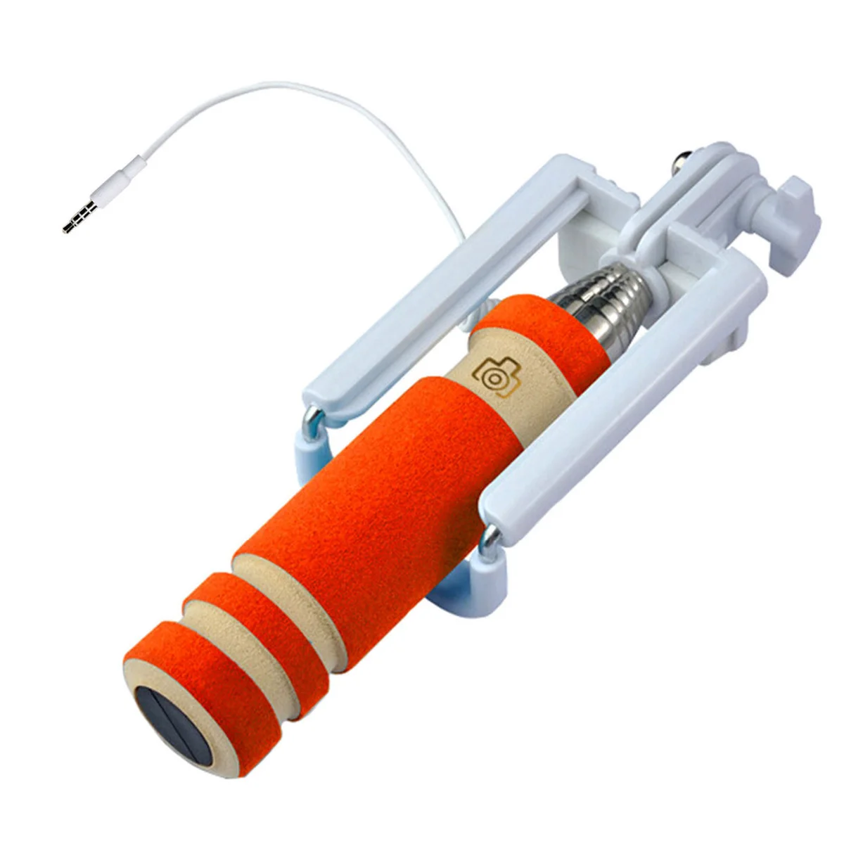 Компактный оранжевый монопод для "селфи" 14-48 см