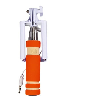 Компактный оранжевый монопод для "селфи" 14-48 см Компактный оранжевый монопод для "селфи" 14-48 см