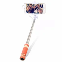 Компактный оранжевый монопод для "селфи" 14-48 см