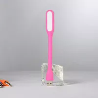 Гибкий фонарик LED USB розовый