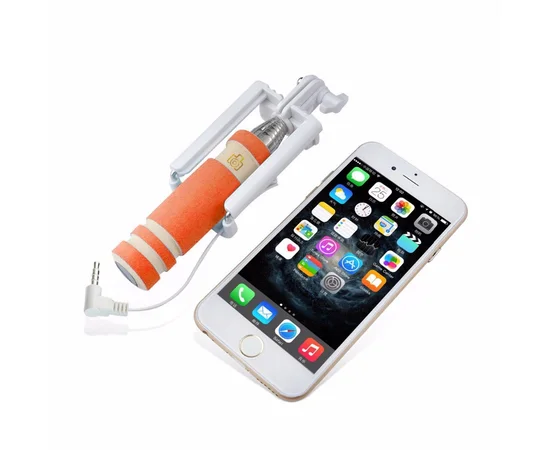 Компактный оранжевый монопод для "селфи" 14-48 см