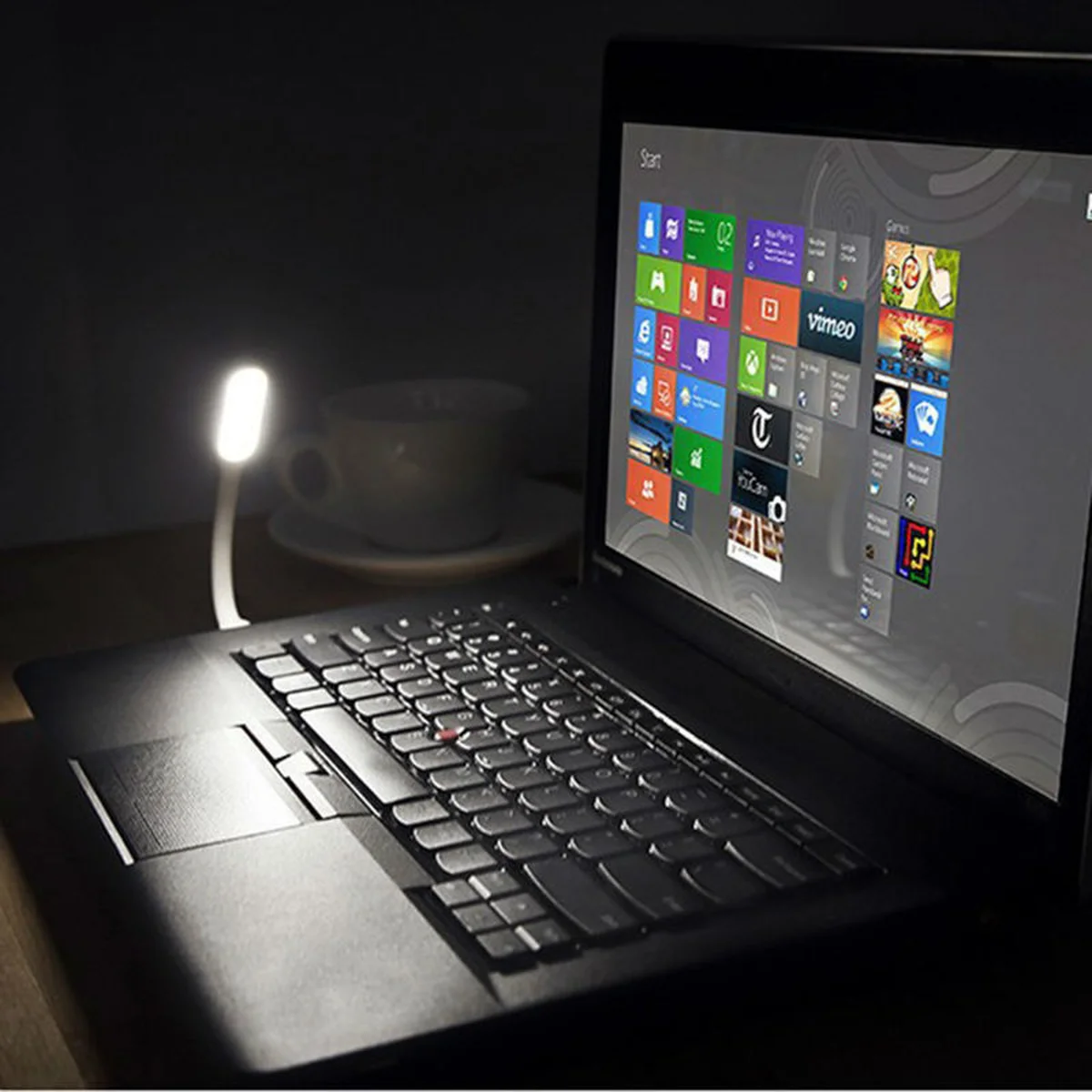 Гибкий фонарик LED USB оранжевый