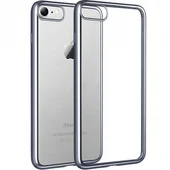 Силіконовий сірий прозорий чохол для iPhone 7/8