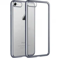 Силиконовый серый прозрачный чехол для iPhone 7/8