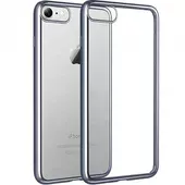 Силиконовый серый прозрачный чехол для iPhone 7/8