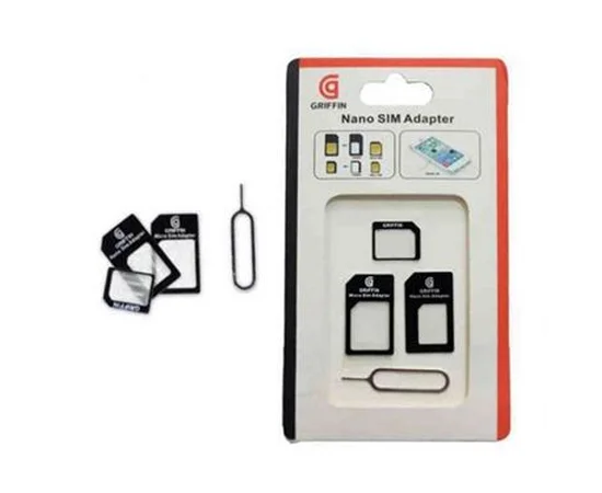 Комплект перехідників "Griffin" для Nano / Micro SIM + iСкрепка